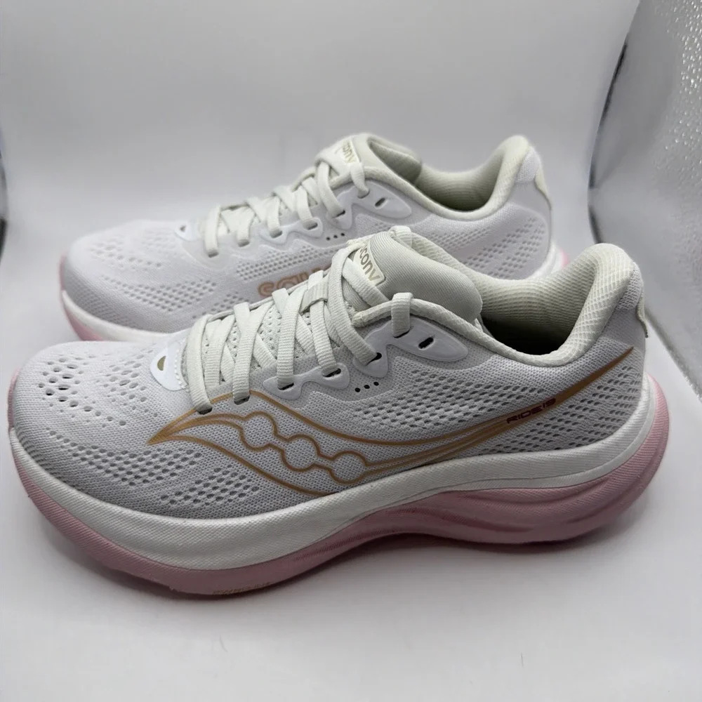Saucony Ride 19 Women's  Running Shoes White/Silk  Size 6.5 New